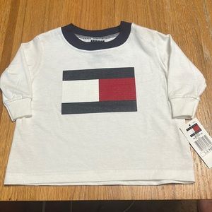 Tommy Hilfiger long sleeve white top 3-6 months NWT
